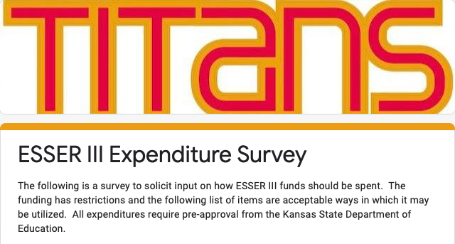 ESSER III Funds Survey