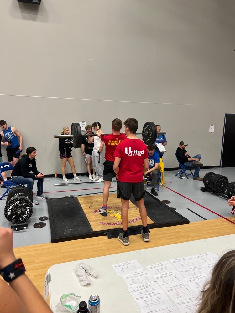 Brandon Stice Competing in 172 weight class 3A State Power Clean